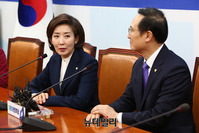 [포토] 환담 나누는 홍영표-나경원