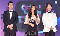 [포토] 신현준-설현-윤시윤 "연예대상 진행 맡았어요"