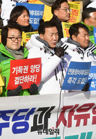 [포토] 연동형 비례대표제 수용 촉구하는 손학규