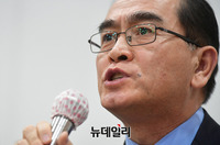 [포토] 태영호 전 북한 공사, 조성길 대사대리 한국행 지지