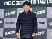 [포토] 배우 김민재 "경찰 전문 배우 타이틀 감사합니다"