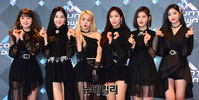 [포토] 걸그룹 '페이버릿' 블랙스커트 입고 엠카 출근