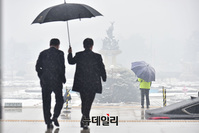 [포토] 눈 오는 날 의원님 퇴청길