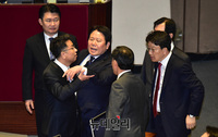 [포토] 몸싸움으로 얼룩진 국회