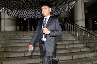 [포토] MB재판 증인 참석한 이병모 전 청계재단 사무국장