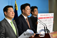 [포토] 한국당 검경수사권 조정안 발표하는 권성동-이철규