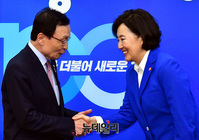 [포토] 이해찬 대표 찾은 박영선 신임 중소벤처기업부 장관