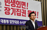 [포토] 한국당 비상의총, 발언하는 황교안 대표