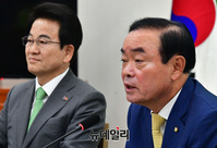 [포토] 민주평화당 의원총회, 발언하는 장병완 원내대표