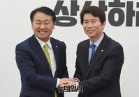 [포토] 바른미래당 찾은 이인영 민주당 원내대표