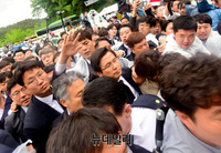 [포토] 황교안 대표 험난한 광주행