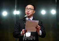 [포토] 한미자유우호의밤 결의문 낭독하는 김은구(전문)