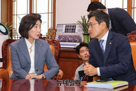 [포토] 대화 나누는 나경원-오신환