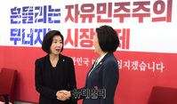 [포토] 나경원 원내대표 찾은 박영선 장관