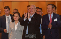 [포토] 한-이스라엘 경제포럼 입장하는 '레우벤 리블린' 대통령