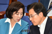 [포토] 대화 나누는 황교안-나경원