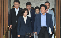 [포토] 한국당 원내대책회의 참석하는 나경원 