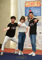 [포토] 김대희-조윤호-오나미 "부코페 보러 오세요"