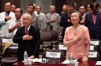 [포토] 우남이승만애국상 시상식 참석한 이인수 박사 내외