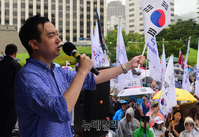 [포토] 8.15 총궐기 국민대회, 연설하는 김세의 