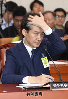 [포토] 머리 넘기는 조국 법무부장관 후보자