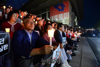 [포토] 조국 파면 촉구 촛불집회 참석한 김문수 전 경기지사