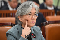 [포토] 질타에 심각한 표정 짓는 강경화 외교부장관