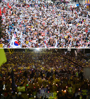 [포토] 사진으로 보는 '서초동 집회 VS 광화문 집회'