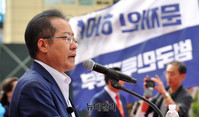 [포토] 광화문 집회 참석한 홍준표 "文정권 심판해야"