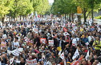 [포토] 청와대 앞 거리 가득메운 우파단체