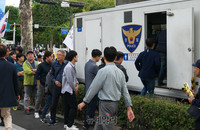 [포토] 촛불집회에 등장한 이동식화장실