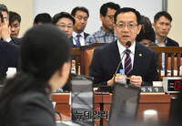 [포토] 국정감사 출석한 정문호 소방청장