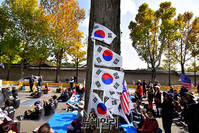 [포토] 26박27일, '문재인퇴진' 청와대 철야농성장