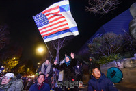 [포토] 49일 맞은 청와대 '문재인 퇴진' 철야농성장...황교안 방문