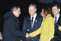 [포토] 황교안 단식투쟁 현장 찾은 오토 웜비어 부모 