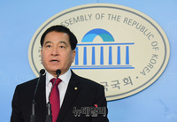 [포토] 심재철 의원, 한국당 원내대표 출사표