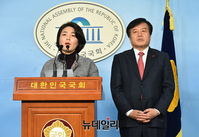 [포토] 한국당 총선기획단 회의 결과 브리핑하는 전희경-이진복