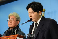 [포토] 통합신당 참여 의사 밝히는 버닝썬 사건 최초제보자 김상교 씨