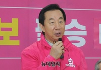[포토] 통합당 강서구 후보 지원요청 발언하는 김성태 의원