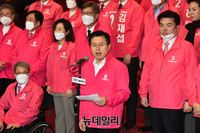 [포토] 공동 선언식, 인사말 하는 황교안 대표