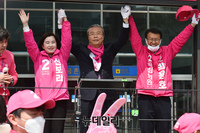 [포토] 파주 신보라·박용호 지원나선 김종인 