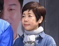 [포토] 곽상언 민주당 후보 지원 나선 방송인 김미화
