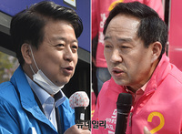 [포토] 선거 마지막주말, 마포표심 잡기 위해 나선 '강승규-노웅래' 