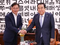 [포토] 문희상 의장 예방한 배진교 신임 원내대표