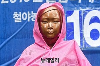 [포토] 비옷 입은 소녀상