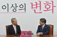 [포토] 김종인 비대위원장 예방한 강기정 정무수석
