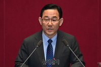 [포토] 통합당 본회의 불참…의사진행 발언하는 주호영