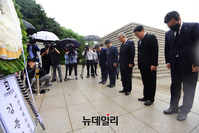 [포토] 6.25 자유수호의 탑 참배하는 김종인 비대위원장