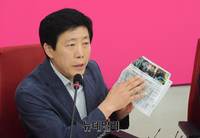 [포토] 미래통합당 찾은 박상학 자유북한운동연합 대표