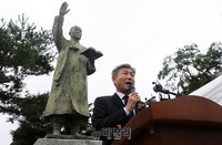 [포토] 이승만 서거 55주기 추모식, 추모사하는 박삼득 국가보훈처장